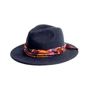 Johnny Was JADE FELT  HAT - Charcoal NWT
